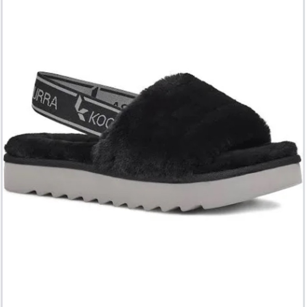 New Koolaburra by Ugg  Fuzz & Slide Sandals with Strap